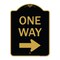 Signmission Designer Series One Way Right Arrow, Black & Gold Aluminum Sign, 18" x 24", BG-1824-23521 A-DES-BG-1824-23521 - alternate 1